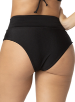PANTY MEDIO ALTO ESTILO V EN RIB NEGRO 3771