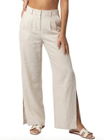 PANTALÓN ESTILO CLÁSICO EN LINO SEMILLA 8346