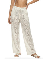 PANTALÓN ESTILO CLÁSICO EN CROCHET MARFIL 8358