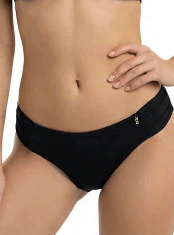PANTY CLÁSICO DRAPEADO NEGRO 3783