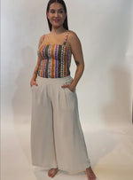 8156 PANTALÓN LINO SEMILLA