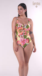 ENTERO STRAPLESS COPA FIJA ESTAMPADO LIORA 1385