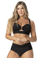 COPA STRAPLESS HERRAJE U EN RIB NEGRO 7145