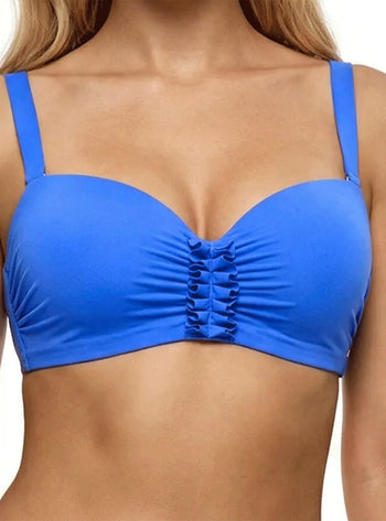 TOP COPA REALCE CON ARO ESTILO STRAPLESS AZUL ZAFIRO 7161