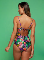 VESTIDO BAÑO ENTERIZO CON COPA FIJA Y CONTROL ABDOMEN. 1263