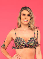 copa baño estampado con pompones 2319 salvaje