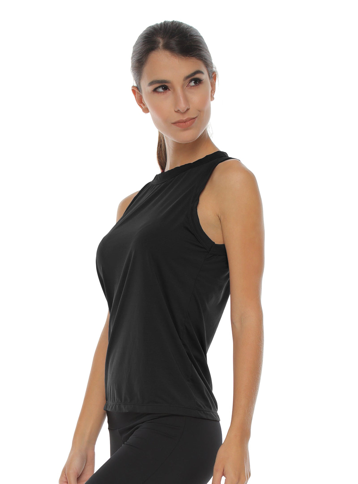 Camiseta Deportiva Manga Sisa Negra 4857