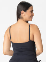 TANKINI TOP CON COPA REALCE IDEAL PARA ACUAFIT- NEGRO- 7131