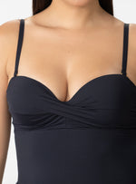 TANKINI TOP CON COPA REALCE IDEAL PARA ACUAFIT- NEGRO- 7131