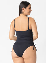 TANKINI TOP CON COPA REALCE IDEAL PARA ACUAFIT- NEGRO- 7131