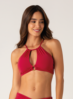 Top Halter 7092 Con Aro - Rojo oscuro