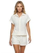 SHORTS EN CROCHET MARFIL 8303