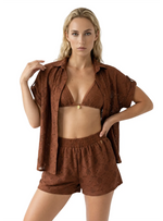 SHORTS EN OJALILLO CHOCOLATE 8282