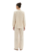 CAMISA MANGA LARGA EN ALGODÓN BORDADO DE PALMERAS 8317