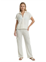 PANTALÓN ESTILO CARGO EN CROCHET MARFIL 8305