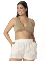 SHORTS 2 BOLSILLOS EN TELA ALGODON CON LUREX 8143 Marfil