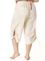 SHORT CON BOLSILLOS EN LINO SEMILLA 8189