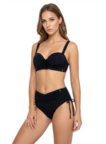 TOP COPA REALCE CON ARO ESTILO STRAPLESS NEGRO 7161