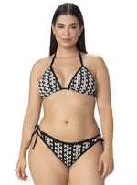 TOP TRIÁNGULO CROCHET ZIGZAG NEGRO. 7151
