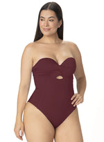 ENTERO STRAPLESS COPA REALCE ENTORCHADO MERLOT 1389