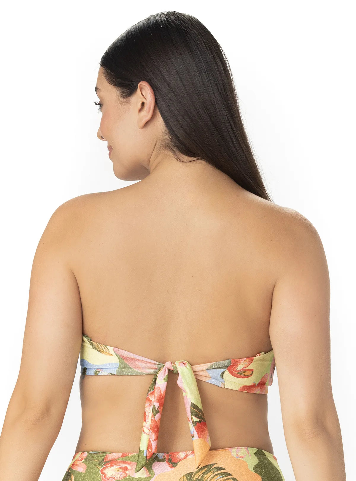 COPA STRAPLESS CON RECOGIDO ESTAMPADO LIORA 7137