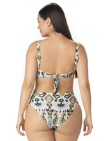 COPA STRAPLESS CON RECOGIDO ESTAMPADO CIARA 7139