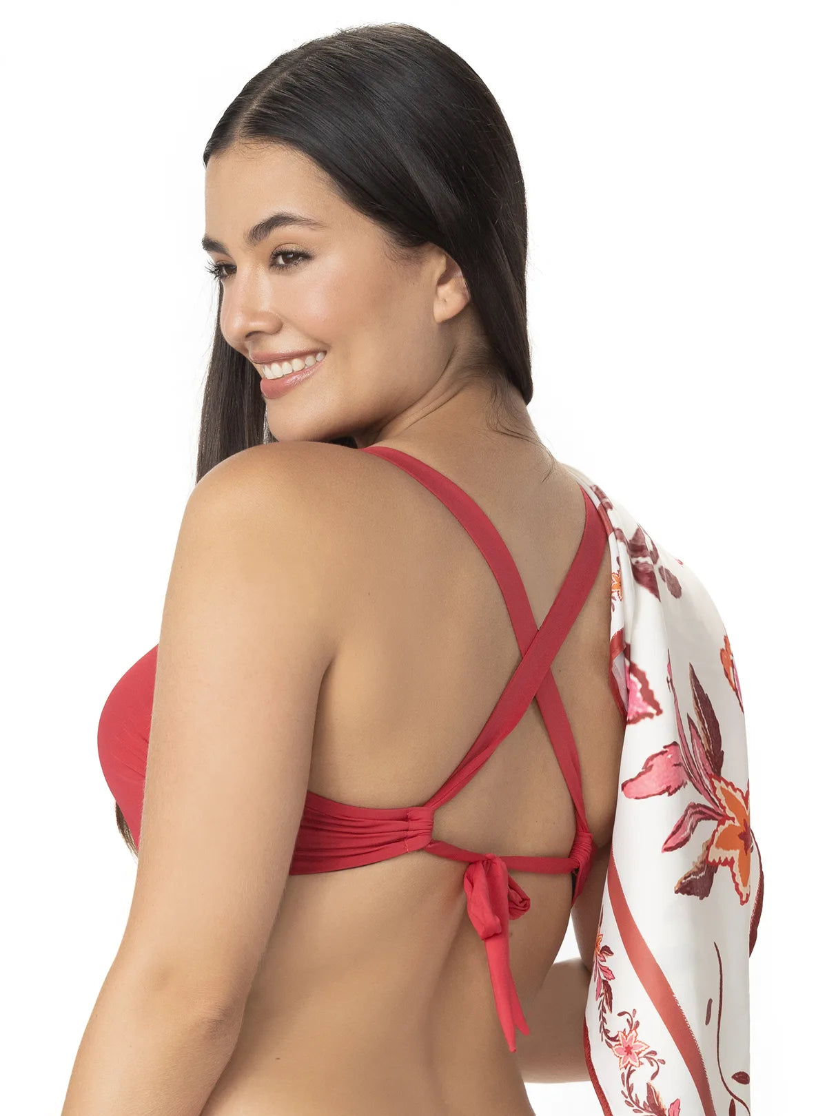 COPA REALCE STRAPLESS DRAPEADA MULTIUSOS ROJO 7126