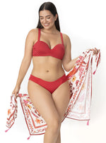 PANTY LATERAL DRAPEADO ROJO 3763