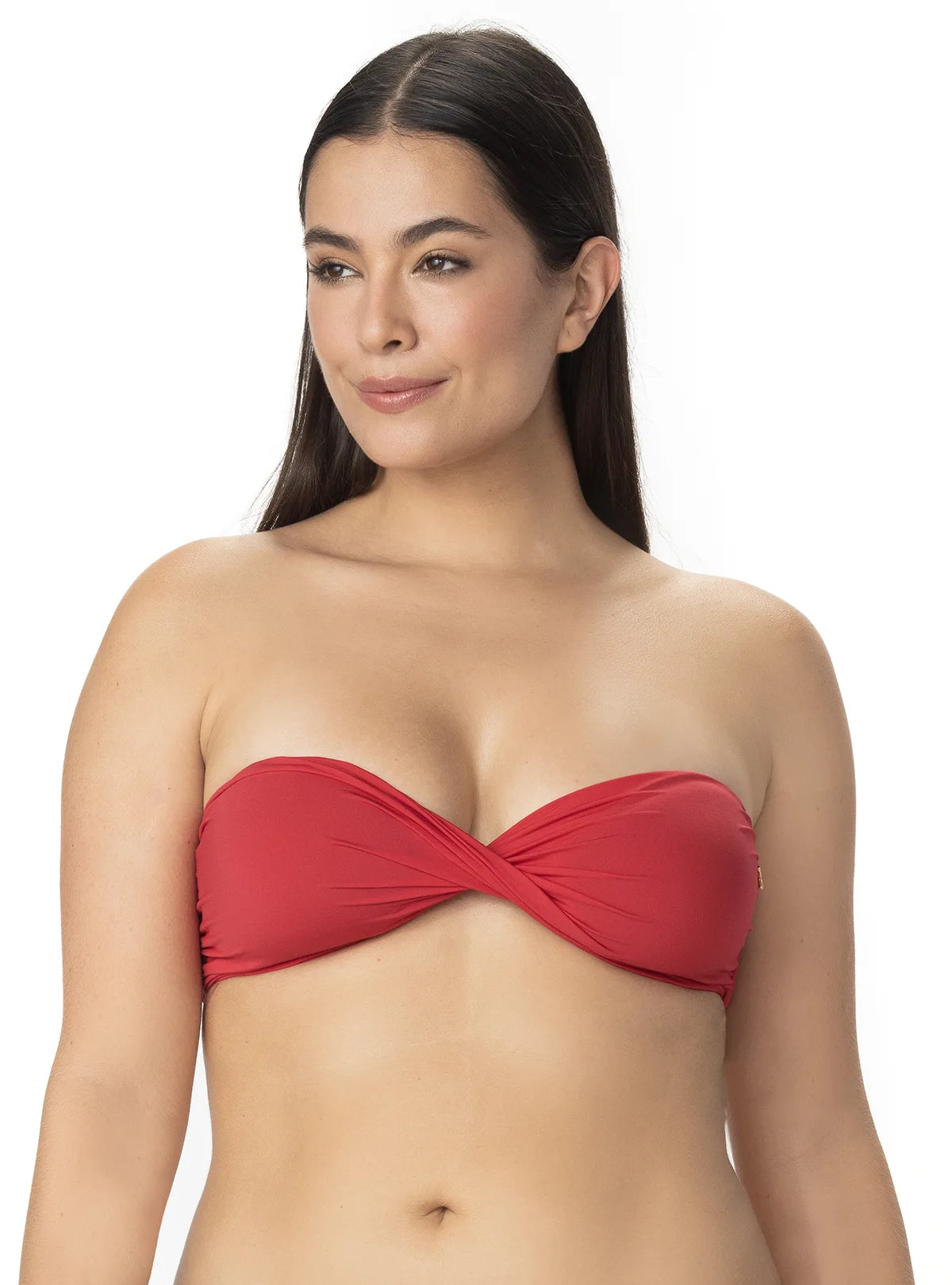 COPA STRAPLESS ENTORCHADO CON CARGADERAS REMOVIBLES ROJO 7127