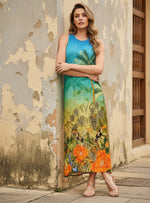 VESTIDO MIDI FRESCO CON ESTAMPADO SELVÁTICO EN CENEFA – 8080