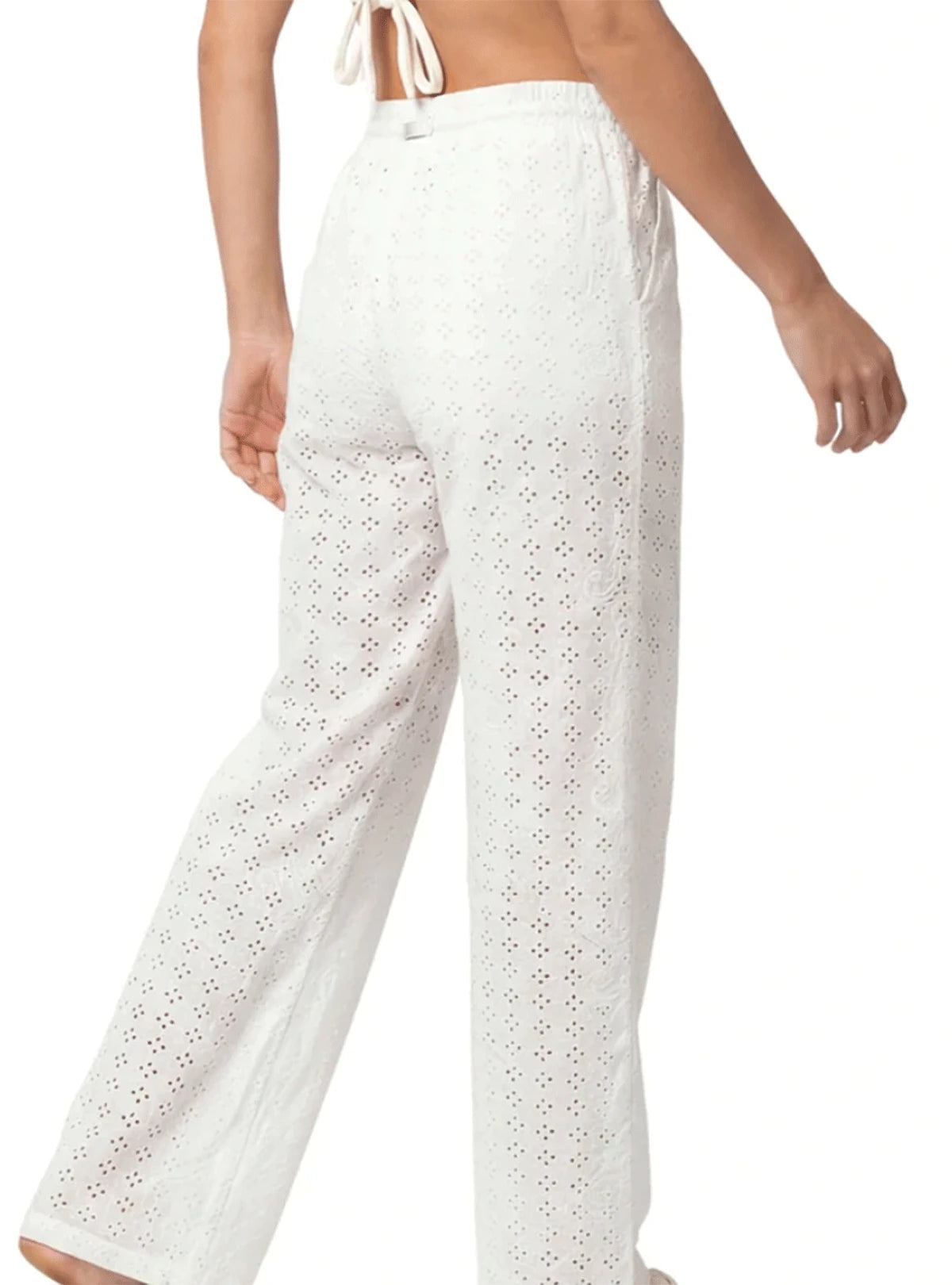 PANTALÓN ESTILO CLÁSICO EN OJALILLO BORDADO CRUDO 8274 – EDICIÓN LIMITADA