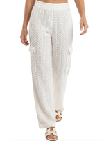 PANTALÓN ESTILO CARGO EN CROCHET MARFIL 8305