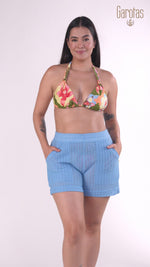 SHORTS CARGO CROCHET CELESTE 8182